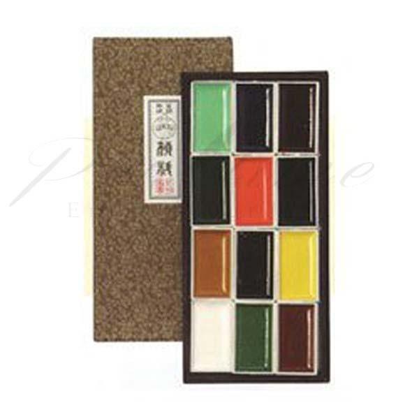 上羽絵惣　顔彩　12色セット  名入れ不可 ラッピング不可 ネコポス不可