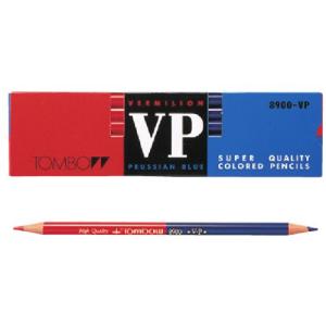 トンボ鉛筆 鉛筆 赤青鉛筆 8900-VP朱藍 1ダース 19286 プレゼント   ギフト 母の日｜penworld