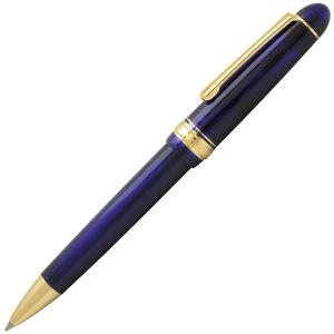 プラチナ万年筆 美巧 シープ 革巻き万年筆 ブラック/ブルー