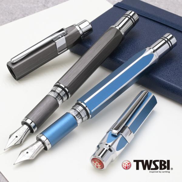 万年筆 ツイスビー 限定品 プレシジョン TWSBI ガンメタル ジェミニブルー グレー 灰色 ブル...