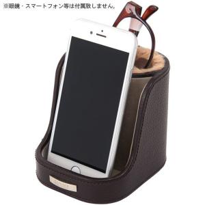 LUSSOルッソ 240-013 本革スマホ＆メガネスタンド プレゼント 母の日｜penworld