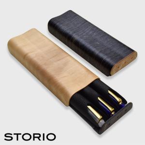 アウロラ（AURORA） ペンケース2本用 ブラック トリノ105 : 高級筆記具