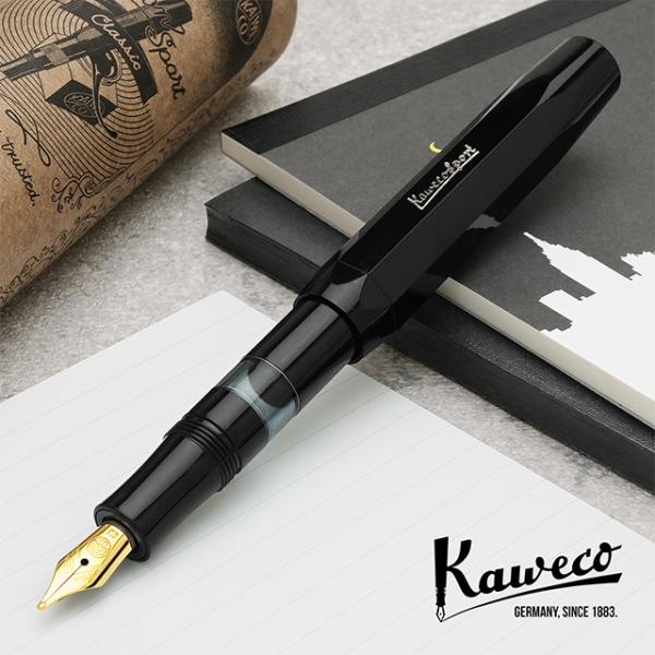 万年筆 カヴェコ クラシックスポーツ ピストンフィラー ブラック Kaweco クリスマス ギフト ...
