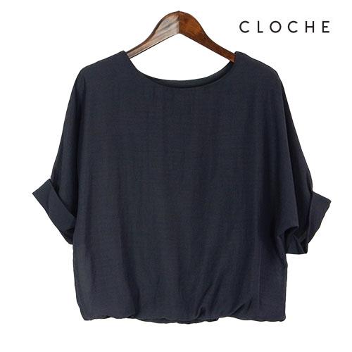 CLOCHE（クロッシェ）新着 インナー付きブラウス 裾バルーン 透け感 1 枚で着られる 程よい透...