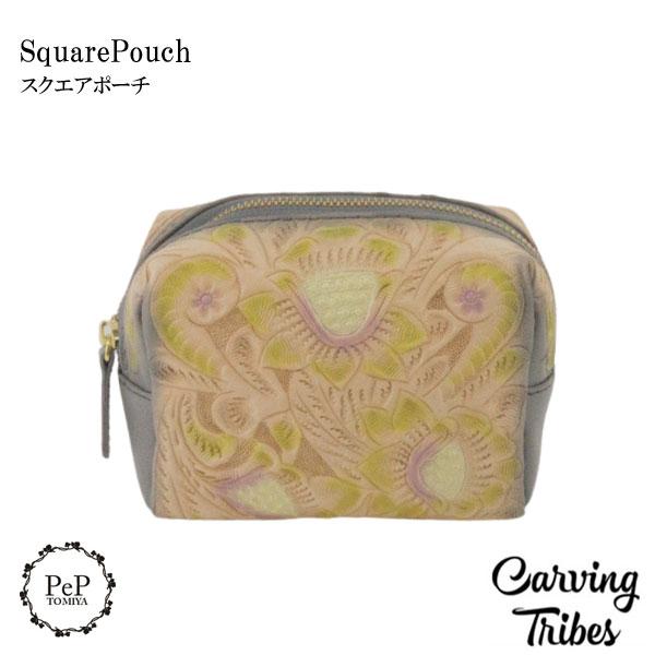 期間限定10%OFF Square pouch スクエアポーチ カービングトライブス Carving...