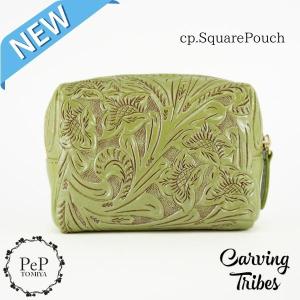 期間限定10%OFF cp_SquarePouch アモーレラルゴ カプセルコレクション スクエアポーチ カービングトライブス カービングシリーズ CTB グレースコンチネンタル｜pep-tomiya