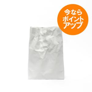 ニュークリンクルスーパーバッグ/ホワイト/LL/19.5cm/小松誠/花器/フラワーベース/花瓶/セラミックジャパン/#1/ceramic japan/new crinkle super bag