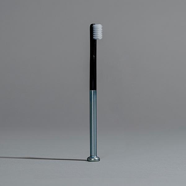 adelie/歯ブラシ/アイスブルー/ヘッド交換式/自立/ハンドメイド/手作り/ギフト/プレゼント/...