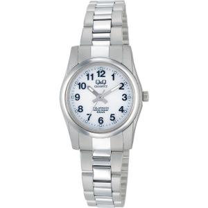 シチズン Q&Q 腕時計 アナログ ソーラー 防水 メタルバンド H971-204 レディース ホワイト｜pepe-shop