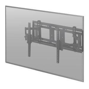 ハヤミ工産 HAMILeX テレビ壁掛金具 ~70V型対応 角度調整タイプ(前後チルト・左右首振り) ブラック MH-775B｜pepe-shop