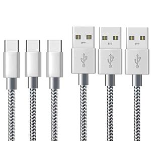 USB Type C ケーブル 3本セット 2m+2m+2mタイプc 充電ケーブル 急速充電 高速データ転送 高耐久 ナイロン編み 断線防止｜pepe-shop