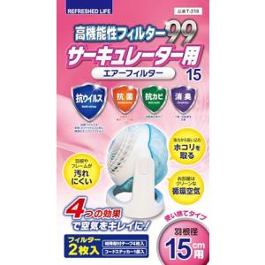 日本デンソー サーキュレーター 羽根径15cm用 エアーフィルター 抗ウイルス 抗菌 抗カビ 消臭 高機能性フィルター99 サーキュレーター｜pepe-shop