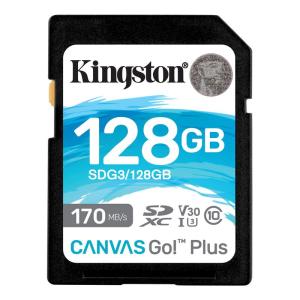 キングストン SDXCカード 128GB 最大170MB/s Class10 UHS-I U3 V30 4K Canvas Go Plus