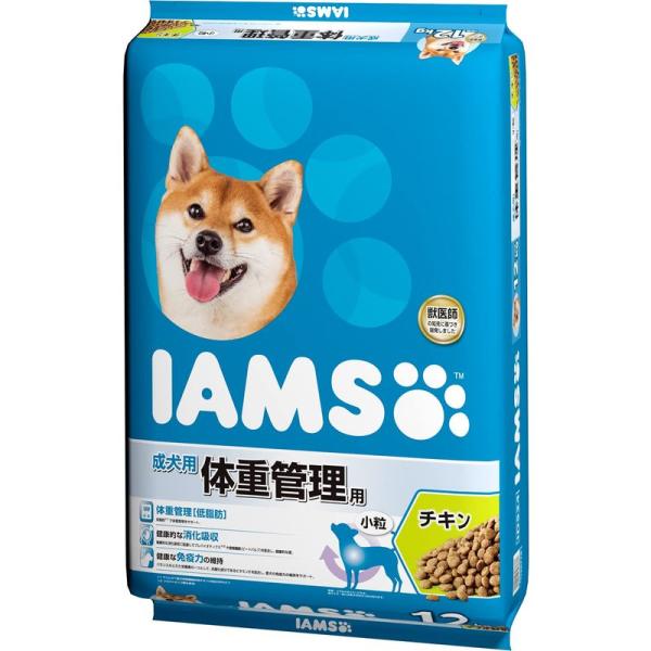 アイムス (IAMS) ドッグフード 体重管理用 小粒 チキン 12kg 成犬用