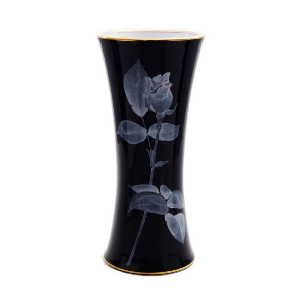 香蘭社 花瓶 ルリローズガーデン 瑠璃 21.6cm R1242-NH71 個