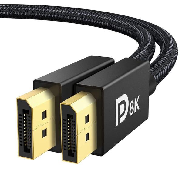 iVANKY 8K ゲーミング DisplayPort ケーブル DP 1.4 2mVESA認証ディ...