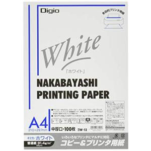 ナカバヤシ コピー&プリンタ用紙 ホワイトタイプ A4 100枚 ヨW-12｜pepe-shop