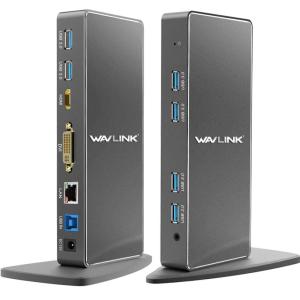 WAVLINK USB 3.0ドッキングステーション DisplayLink チップセット採用 デュアル ディスプレイ HDMI 最大解像度｜pepe-shop