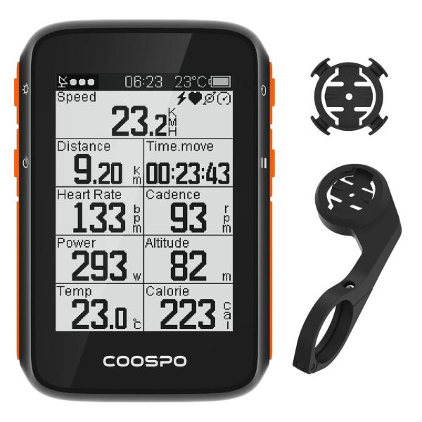 COOSPO サイクルコンピュータ GPS サイコン ワイヤレス 自転車スピードメーター サイクルメ...