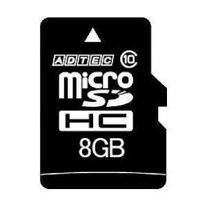 アドテック microSDHCカード 8GB Class10 SD変換Adapter付 AD-MRHAM8G/10｜pepe-shop