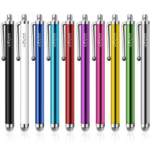 Mixoo スタイラスペン タッチペン 10本セットipad iphone Androidスマートフォン タブレット対応 多色 導電繊維製ペ｜pepe-shop