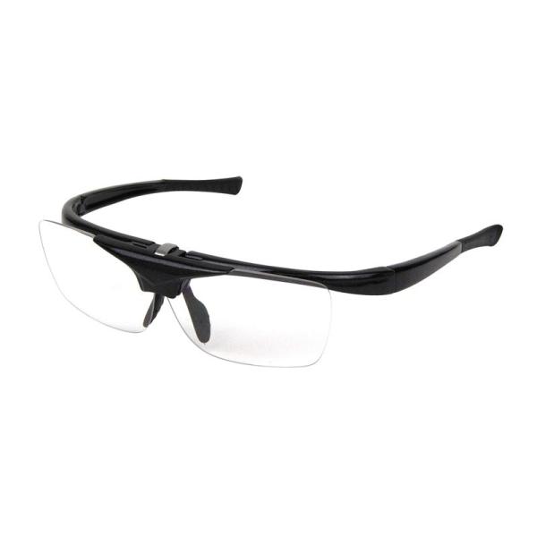 SK11 ハネアゲ式老眼保護メガネ 度数+1.5 ブラック SG-HN15
