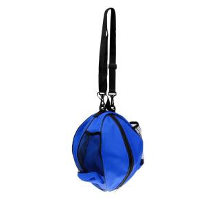 防水 バスケットボール キャリーバッグ 調節可能なショルダーストラップ バスケットボール/サッカー 円型ボールカバー (ブルー)｜pepe-shop