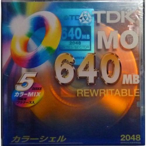 TDK MO 640MB 5枚入りカラーミックス アンフォーマット