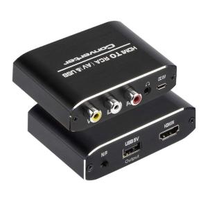 HDMI to RCA変換コンバータ 1080P HDMI to AV 3RCA CVBs コンポジット USB ケーブル付き ビデオ3.5｜pepe-shop