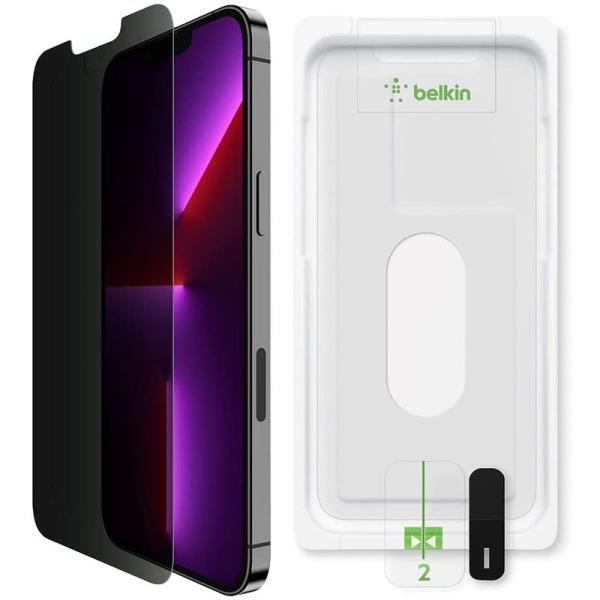 Belkin iPhone 14 Plus / 13 Pro Max 用 保護ガラスフィルム プライ...