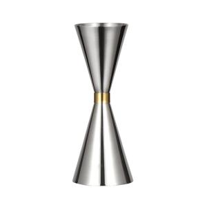 ジガーカップ 30ml/45ml カクテルウイスキー計量カップ 目盛り付き オンスカップ メジャーカップ ステンレス鋼