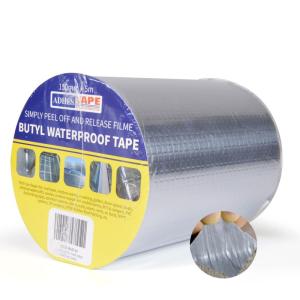 ADHES ブチルテープ 防水シーラントテープ 雨漏り補修テープ 防水アルミテープ 屋根補修、配管の水漏れに使え (150mm x 5m)