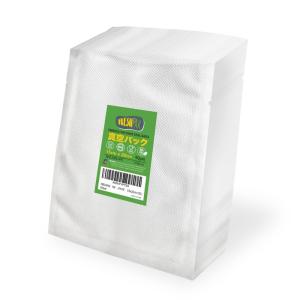 真空パック 袋 FRESHPAK エンボス加工 15x20cm (6x7.9”) 90μ 100枚入り ナイロン ダイヤ カット済み 鮮度長