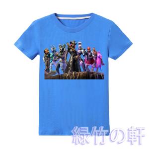 Tシャツ トッポス FORTNITE フォートナイト ティーシャツ 半袖 黒 ブラック ゲーム ロゴ 子供 キッズ プレゼント 夏 120-160cm 通気吸汗 4色 29