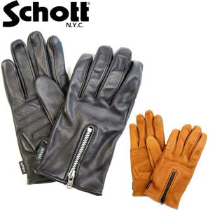 Schott N.Y.C（ショット） Schott 3109075 ZIP LEATHER GLOVE（ジップ