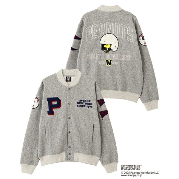 《AVIREX × PEANUTS》SWEAT CARDIGAN スウェットカーディガン ピーナッツ...