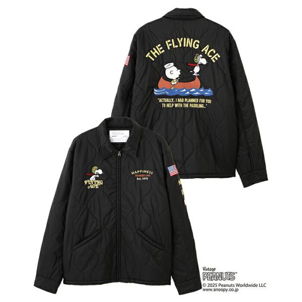 《AVIREX × PEANUTS》QUILTING JACKET "FLYING ACE" AVI...