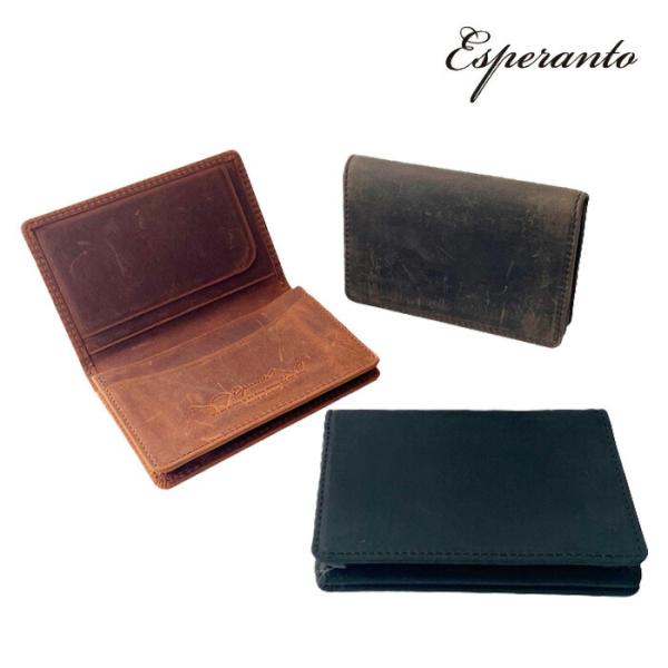 エスペラント esperanto  ESP-6763 名刺入れ クレイジーカーフレザー  日本製  ...