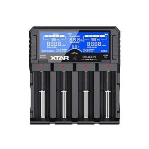 XTAR VP4 PLUS リチウム充電器 電池充電器 3.6V/3.7Vリチウムイオン電池 10400〜32650 1.2V ニッケル水素電池/ニカド電池対応 AAAA/AAA/AA/A/SC/C バッテリー活｜pepin-mall