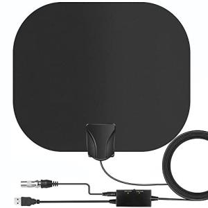 ROBINER 室内アンテナ 4K HD TV アンテナ 250KM 受信範囲 360度全方位受信 高性能高感度 UHF VHF対応 設置簡単 USB式 全種類 地デジ ブースター