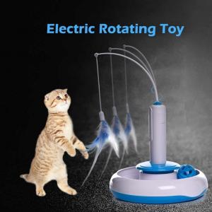 猫パズル 楽しい ペット 電気自動回転再生 インタラクティブ IQ トレーニング キティおもちゃ｜pepper
