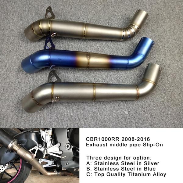 バイク マフラー エキパイ 61mm スリップオン用 エキゾーストミドルリンクパイプ ホンダ CBR...