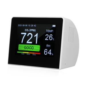 計測計 健康管理 3in1多機能大気質検出器温度湿度モニター 家庭用 屋内 屋外CO2メーター｜pepper
