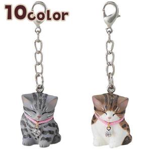 うとうと子猫お花ミニチャーム　猫 ねこ キーホルダー