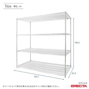 ステンレスエレクターシェルフ 幅182.1x奥...の詳細画像1