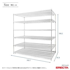 ステンレスエレクターシェルフ 幅182.1x奥...の詳細画像1