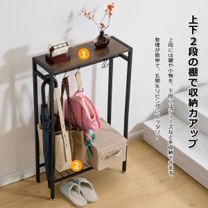 2段棚 バッグ 収納 カバン掛け ハンガーラッ...の詳細画像2