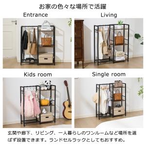 3段棚 バッグ 収納 カバン掛け ハンガーラッ...の詳細画像5