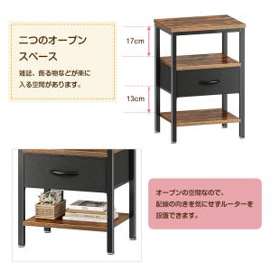 サイドテーブル コンパクト 引き出し付き ヴィ...の詳細画像5