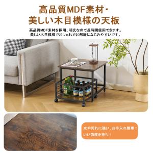 小型冷蔵庫ラック テーブル 引き出し付き サイ...の詳細画像4